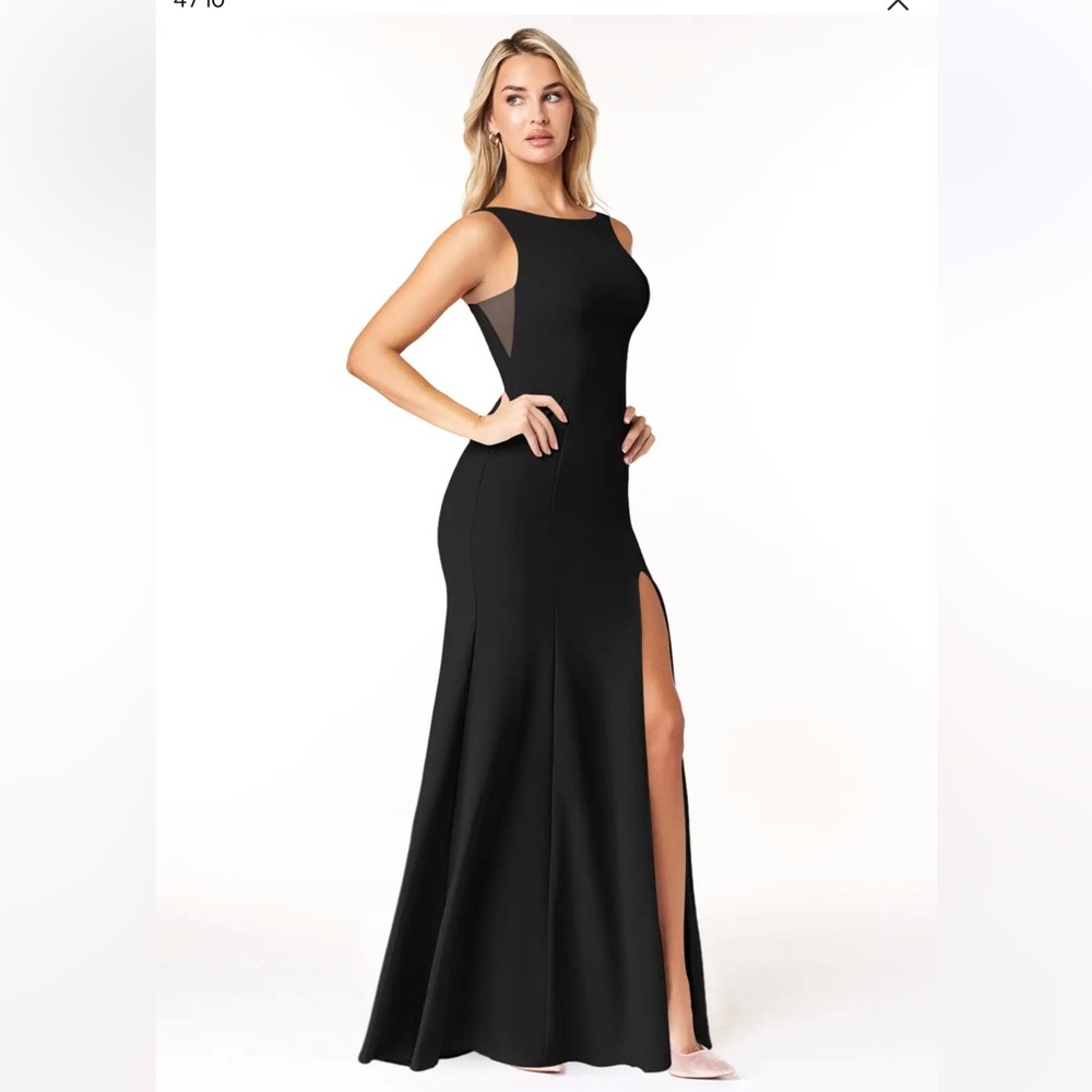 Azazie Black Maxi Dress